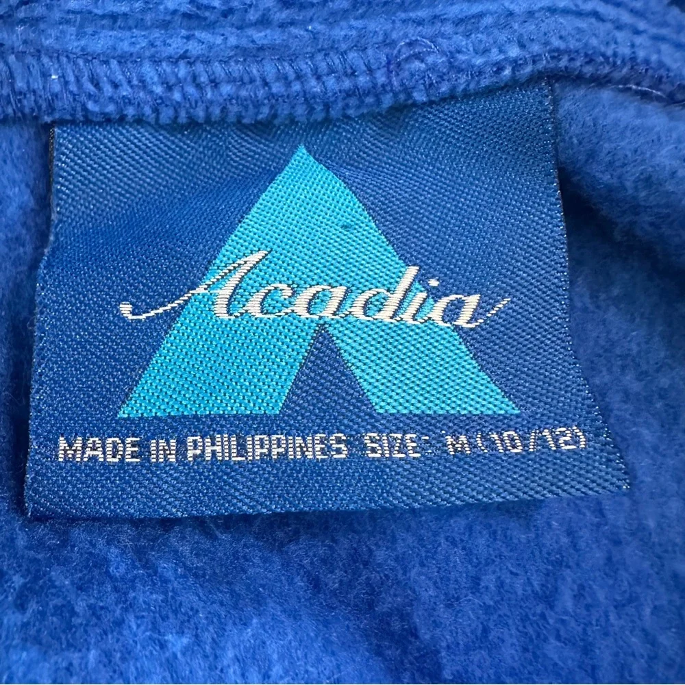 Acadia Blue Fleece‎ Quarter Zip Pullover Boys M 10-12
